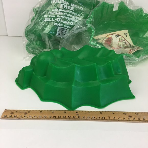 3 Vtg 1987 Jello Holiday Mold Holly Christmas Winter Plastic 2 Sealed 1 Opened - Picture 4 of 11